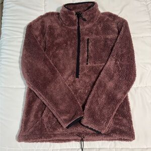 VS Pink Mauve Sherpa Pullover